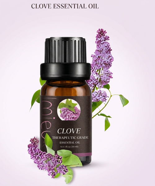 Clove essential oil bottle