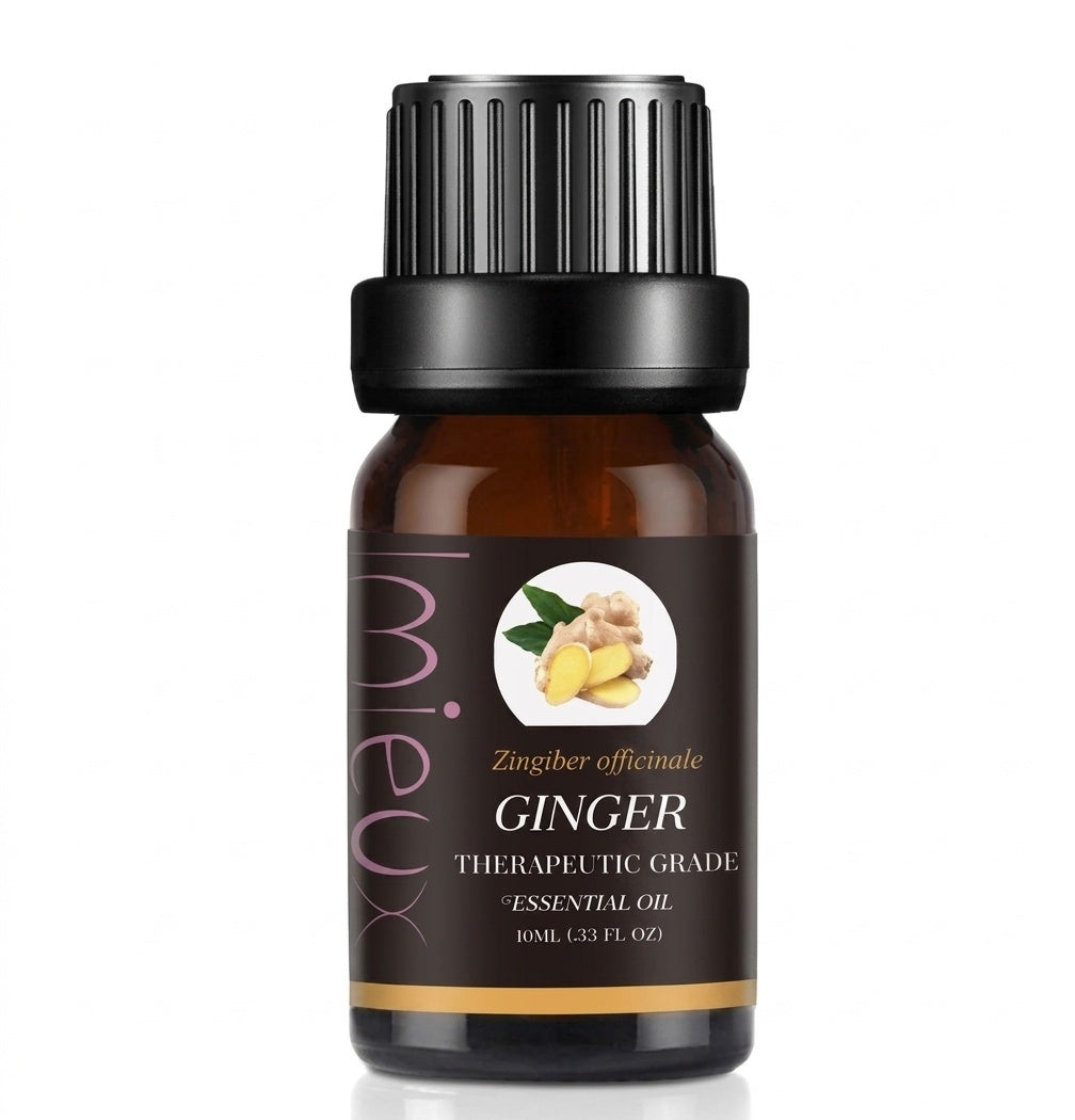 Ginger essential oil bottle