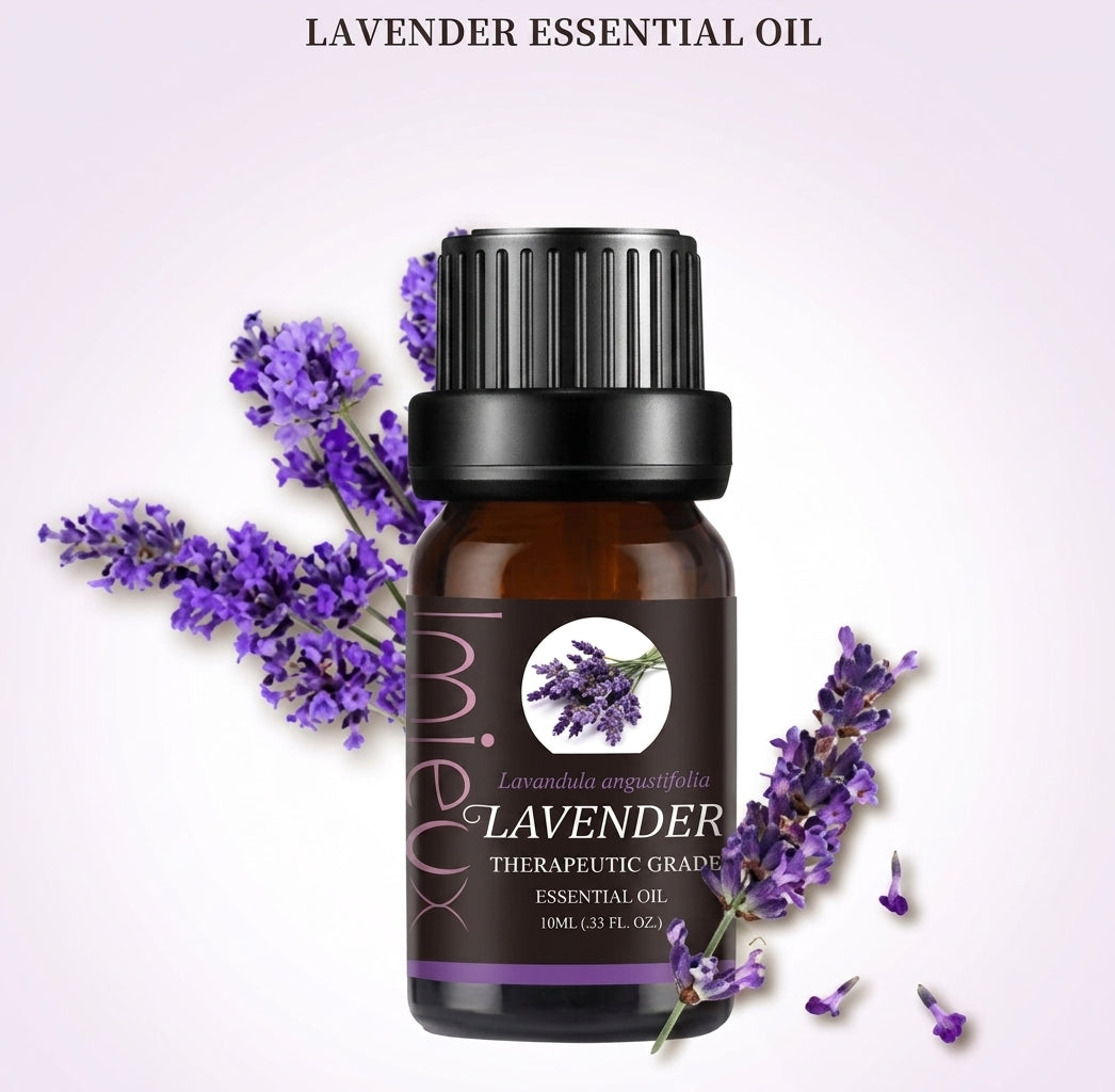 Lavender essential oil bottle